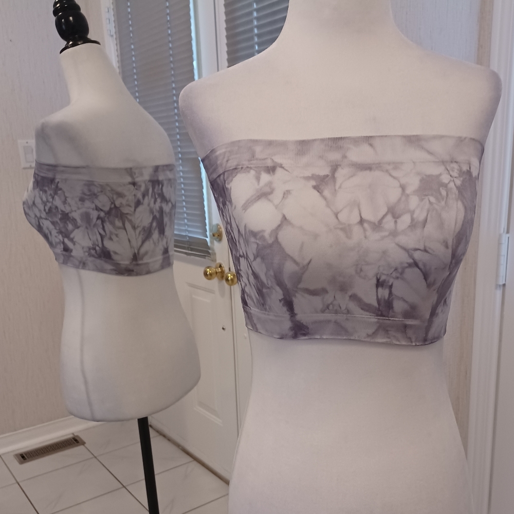 $4 Add-on Gray & White Bandeau - Size O/S